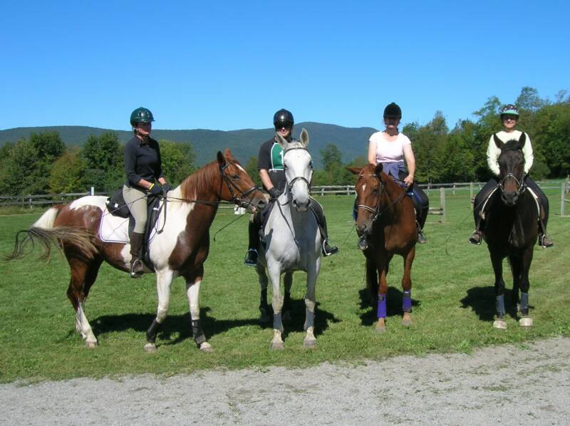 Nancy, Don, Eli & Kiki ~ 4 out of 12 TWF participants in the 2nd Chance Hunter Pace, Shaftsbury, Vt 2005